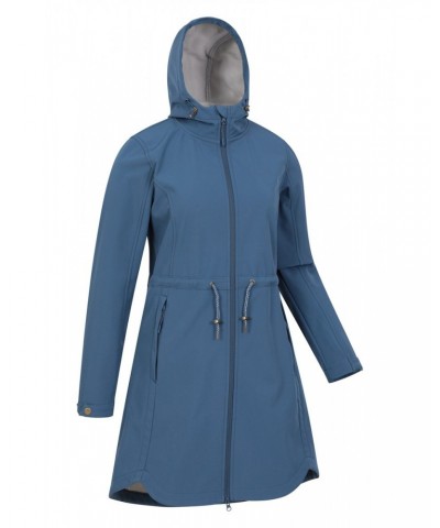 Bastet Womens Longline Softshell Jacket Denim $22.00 Jackets