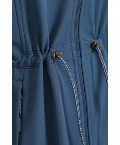 Bastet Womens Longline Softshell Jacket Denim $22.00 Jackets