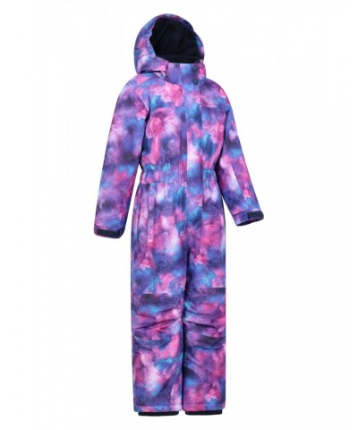 Cloud Printed Kids All in One Waterproof Snowsuit Spacey Pink $27.30 Ski