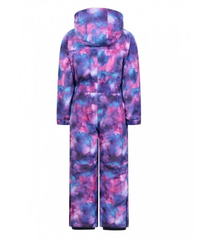 Cloud Printed Kids All in One Waterproof Snowsuit Spacey Pink $27.30 Ski