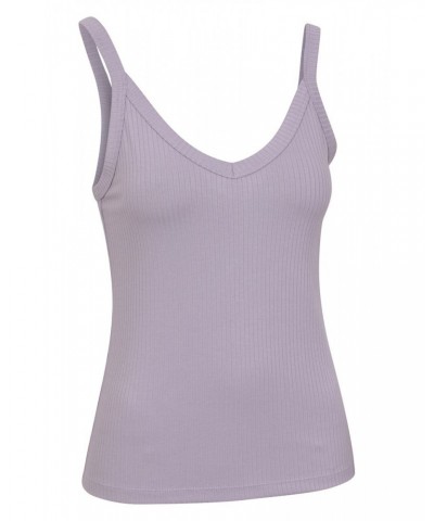 Lounge Womens Rib Tank Top Dusky Purple $13.56 Loungewear