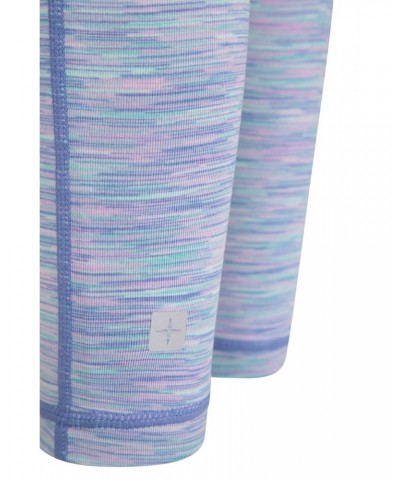 Kayleigh Kids Space Dye Leggings Purple $11.43 Active