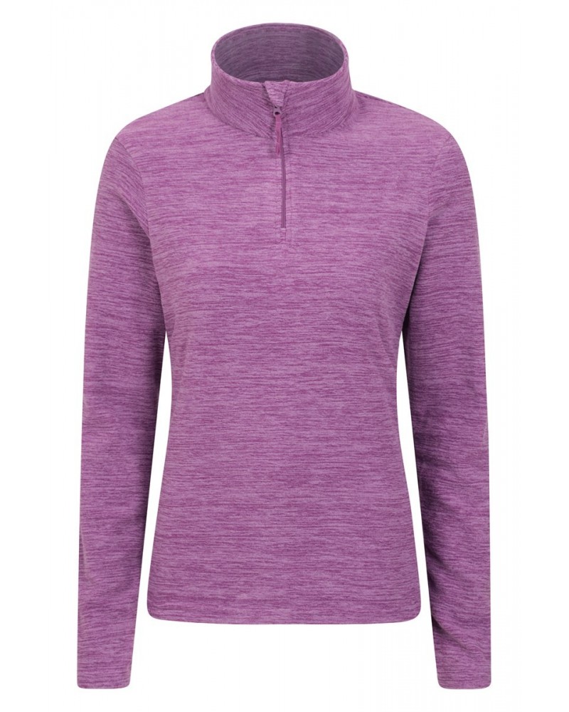 Snowdon Melange Womens Half-Zip Fleece Dusky Wine $12.99 Fleece