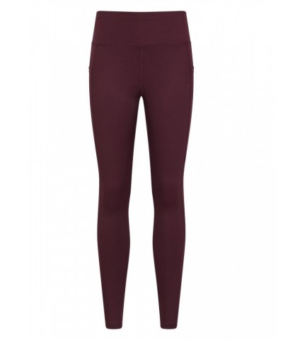 Blackout High Waisted Womens Tights Burgundy $19.46 Active