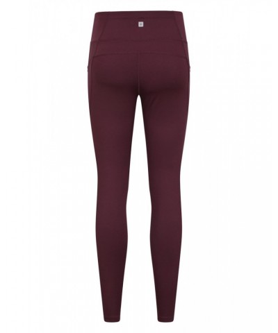 Blackout High Waisted Womens Tights Burgundy $19.46 Active