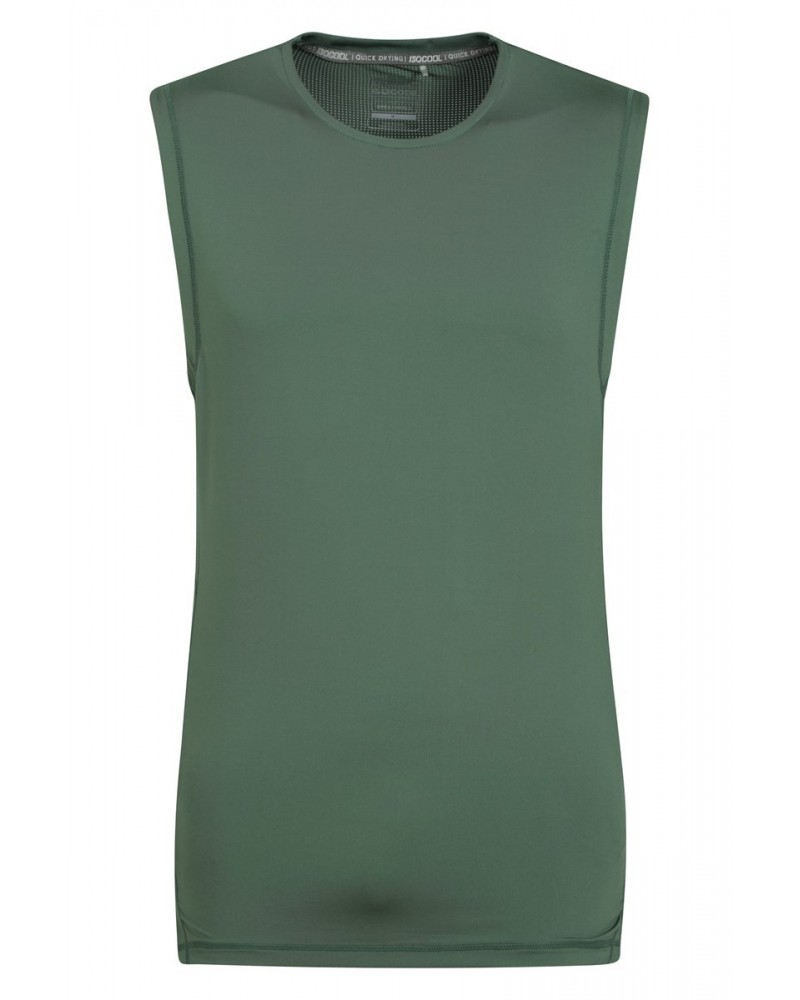 Mantra Isocool Mens Tank Top Green $11.59 Tops