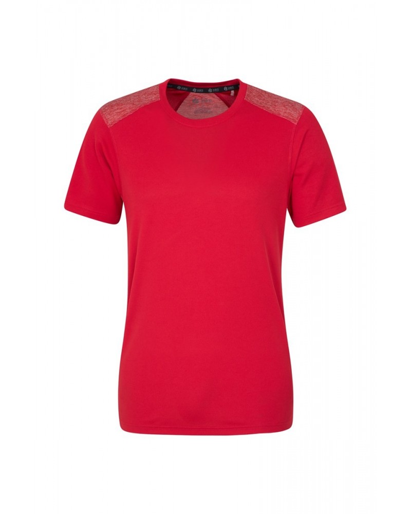 Aspect Panel Tee Red $11.99 Tops