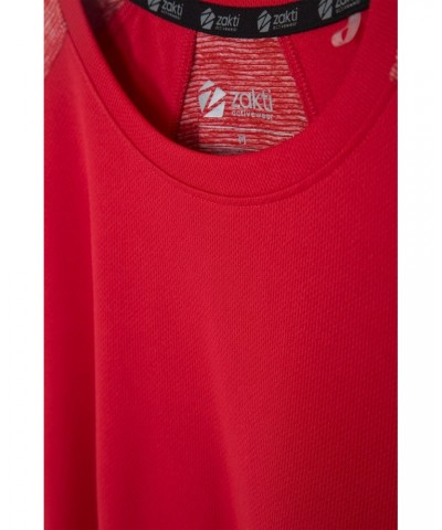 Aspect Panel Tee Red $11.99 Tops