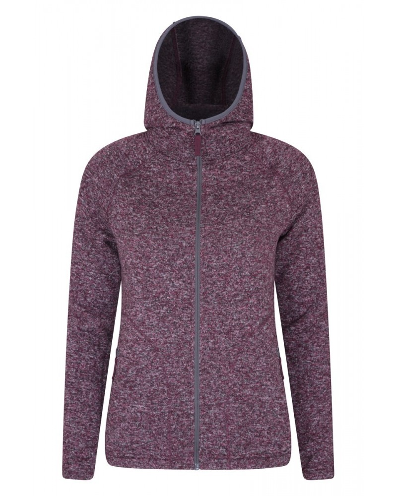 Nevis Womens Full Zip Hoodie Burgundy $23.85 Fleece