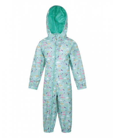 Puddle Kids Printed Waterproof Rain Suit Mint $16.10 Babywear