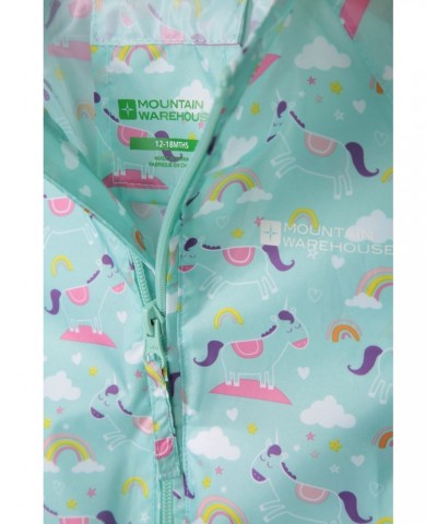 Puddle Kids Printed Waterproof Rain Suit Mint $16.10 Babywear