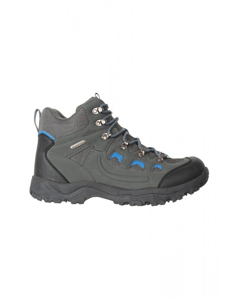 Adventurer Mens Waterproof Hiking Boots Dark Grey $30.59 Footwear