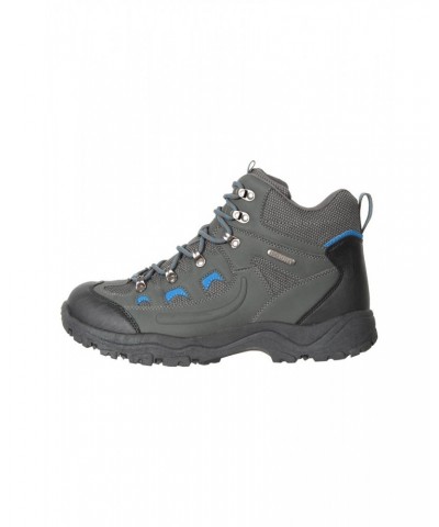 Adventurer Mens Waterproof Hiking Boots Dark Grey $30.59 Footwear