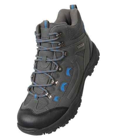 Adventurer Mens Waterproof Hiking Boots Dark Grey $30.59 Footwear