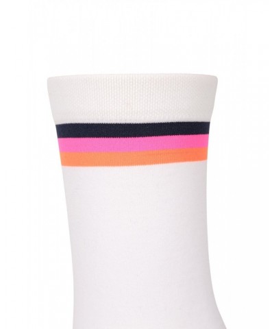 Racer Striped Womens Cycling Socks White $10.99 Accessories