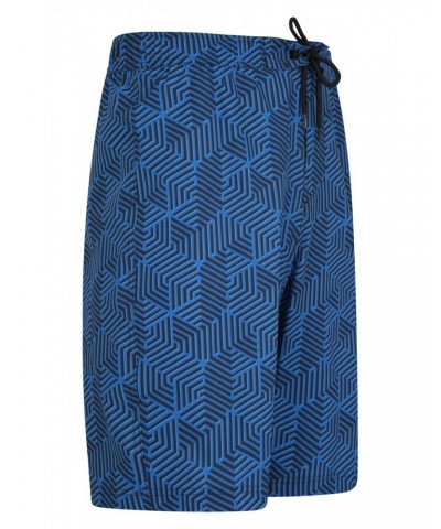 Printed Mens Swim Shorts Blue $16.00 Pants