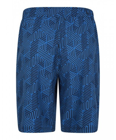 Printed Mens Swim Shorts Blue $16.00 Pants