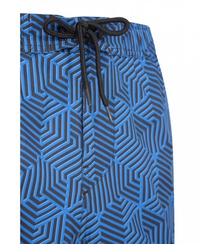 Printed Mens Swim Shorts Blue $16.00 Pants