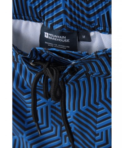 Printed Mens Swim Shorts Blue $16.00 Pants