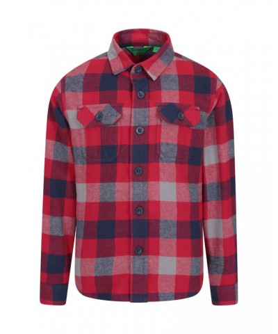 Flannel Kids Check Shirt Red $10.99 Tops