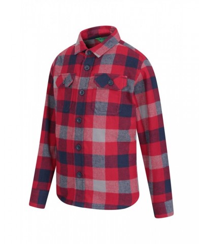 Flannel Kids Check Shirt Red $10.99 Tops