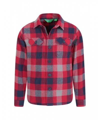 Flannel Kids Check Shirt Red $10.99 Tops