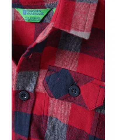 Flannel Kids Check Shirt Red $10.99 Tops