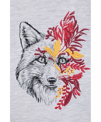 Kids Organic Fox Embroidered Long Sleeve Top Beige $10.07 Tops