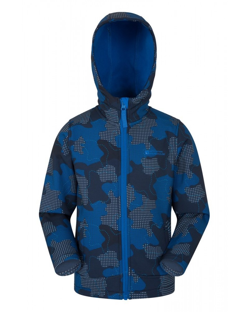 Exodus Kids Printed Water Resistant Softshell Two Tone Blue $14.78 Jackets