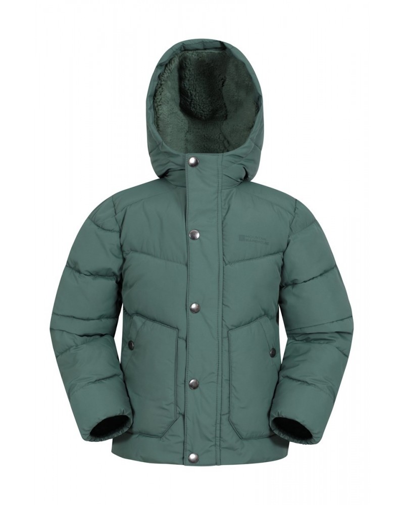 Link Sherpa Lined Kids Insulated Jacket Khaki $23.32 Jackets