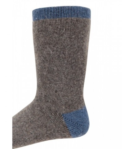 Kids Merino Wool Mid-Calf Socks Blue $14.24 Accessories