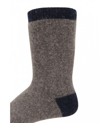 Kids Merino Wool Mid-Calf Socks Blue $14.24 Accessories