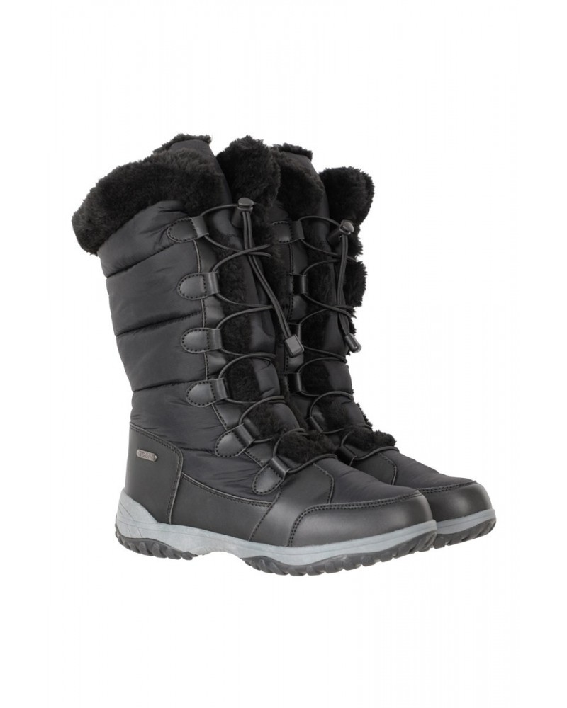 Snowflake Extreme Womens Adaptive Long Snow Boots Black $30.80 Footwear