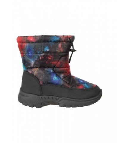 Caribou Toddler Adaptive Printed Snow Boots Jet Black $17.81 Footwear