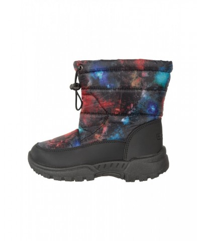 Caribou Toddler Adaptive Printed Snow Boots Jet Black $17.81 Footwear