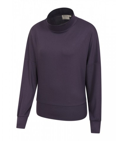 Lounge Womens Rib Dolman Top Grape $14.24 Loungewear