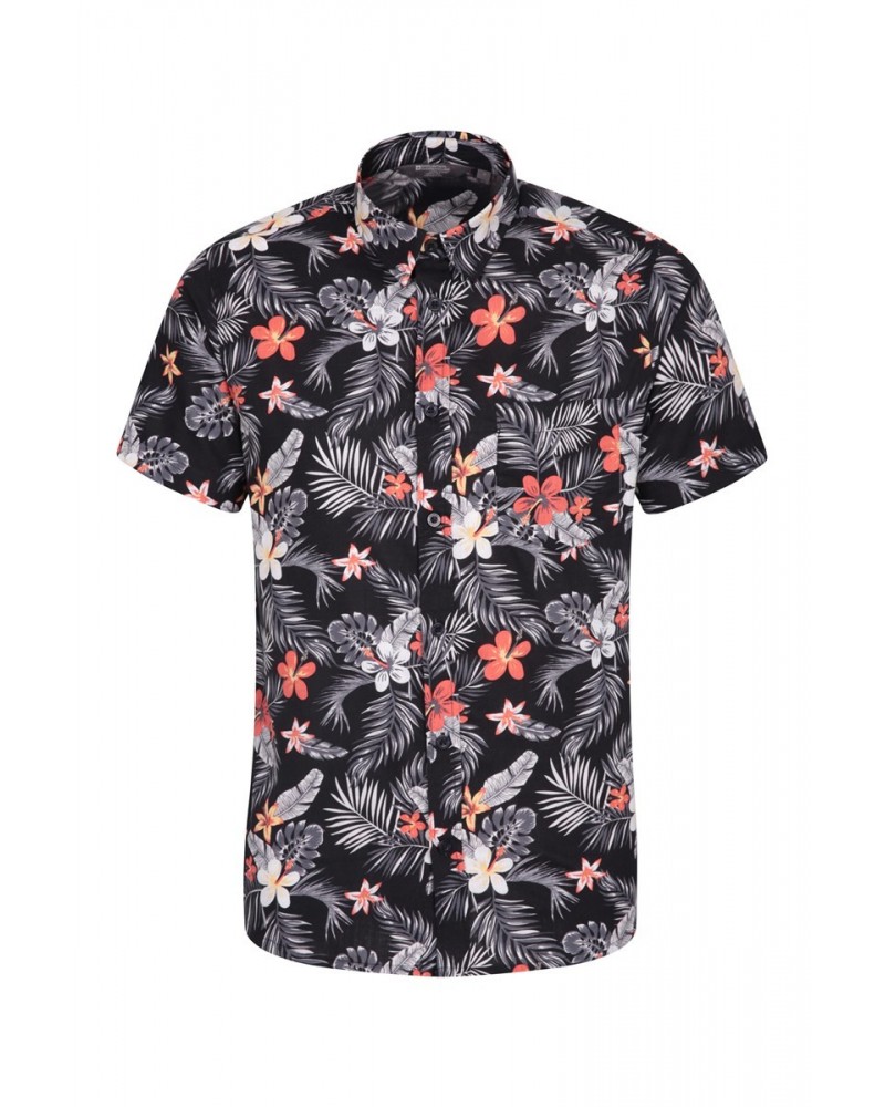 Hawaiian Short Sleeve Mens Shirt Navy $14.85 Tops