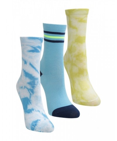 Tie Dye Kids Recycled Socks Multipack Pale Blue $10.25 Accessories