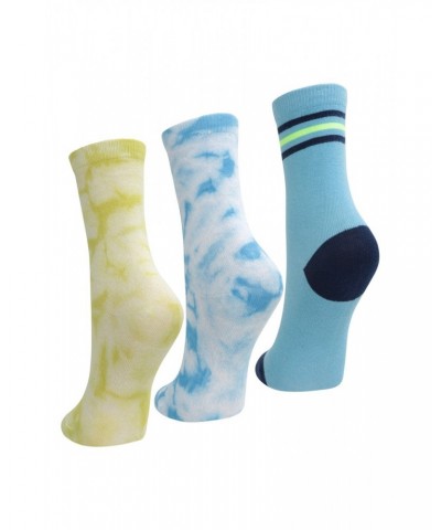 Tie Dye Kids Recycled Socks Multipack Pale Blue $10.25 Accessories