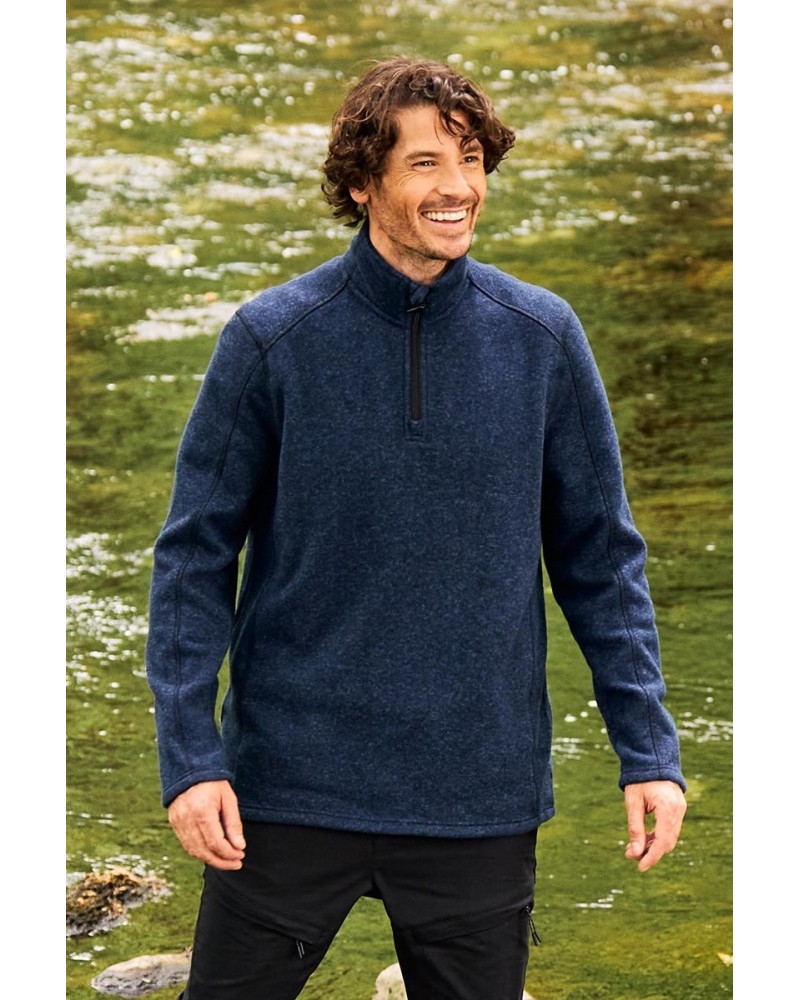 Idris II Mens Half-Zip Fleece Navy $21.50 Fleece