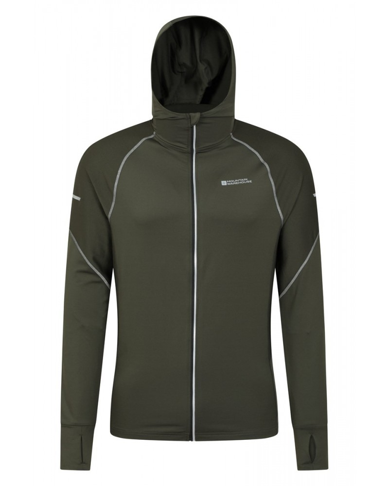 Control II Mens Running Hoodie Khaki $20.51 Active