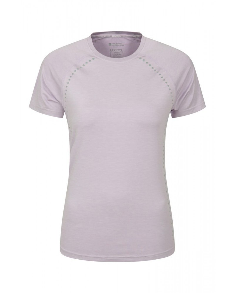 Time Trial Womens Running T-Shirt Lilac $14.78 Active