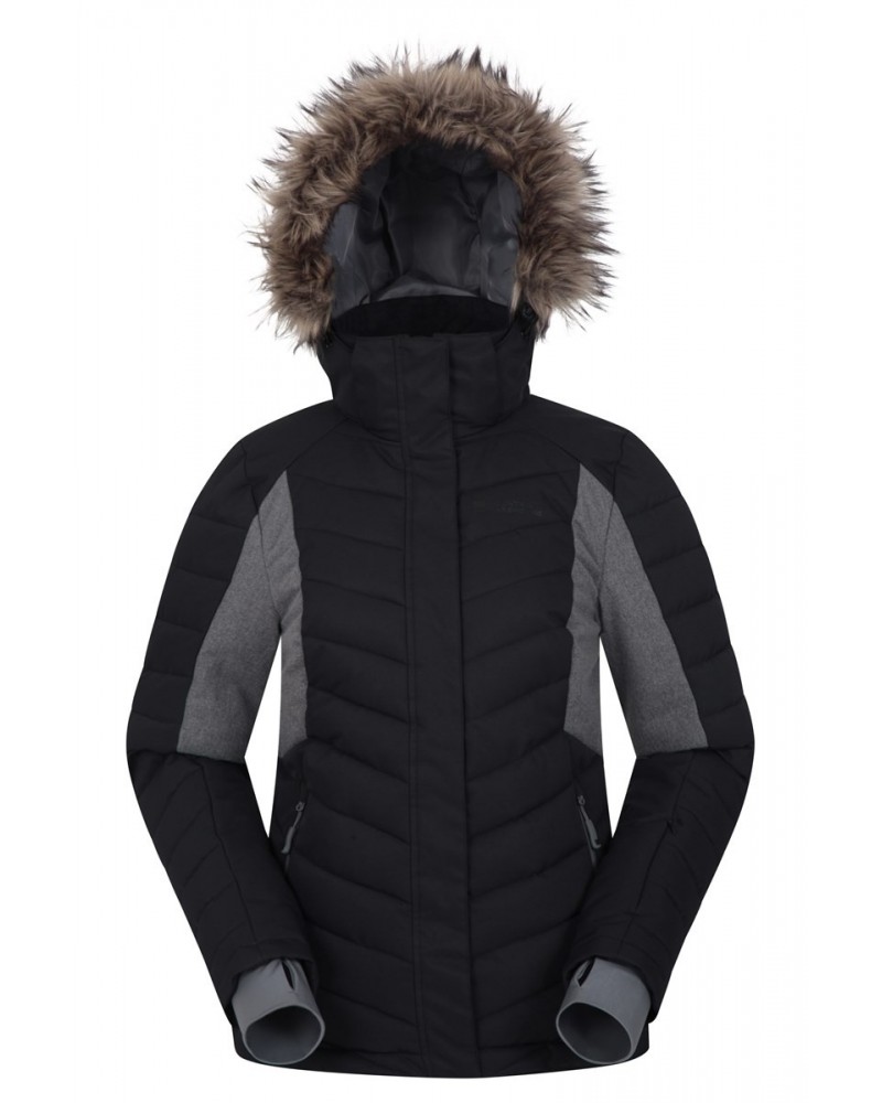 Powder Women Insulated Ski Jacket Black $49.39 Jackets