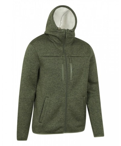 Dawlish Mens Fur Lined Hoodie Khaki $26.87 Fleece