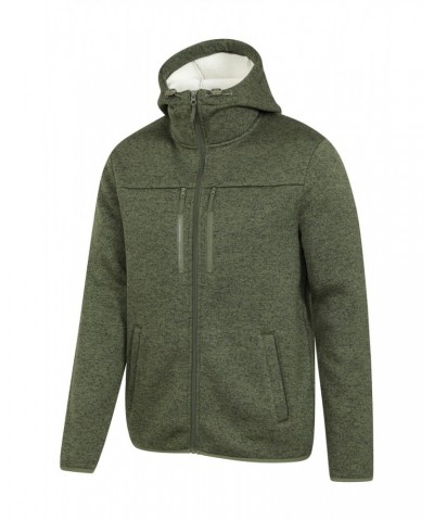 Dawlish Mens Fur Lined Hoodie Khaki $26.87 Fleece