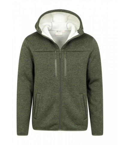 Dawlish Mens Fur Lined Hoodie Khaki $26.87 Fleece