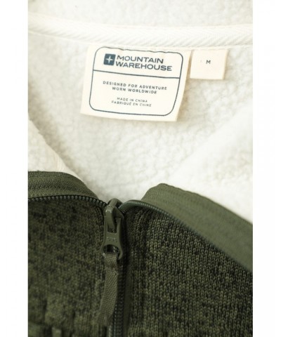 Dawlish Mens Fur Lined Hoodie Khaki $26.87 Fleece