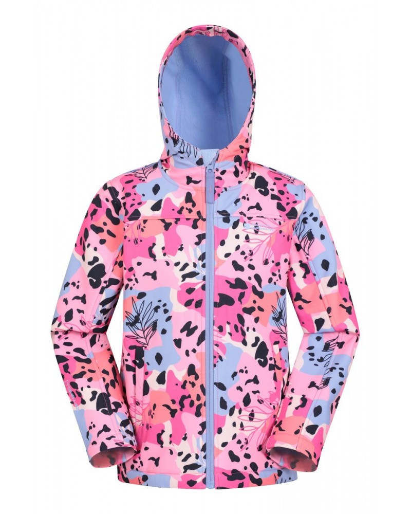 Exodus II Kids Printed Water-resistant Softshell Unboxed Pink $19.46 Jackets