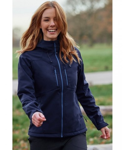 Helsinki Womens Recycled Softshell Jacket Navy $23.65 Active