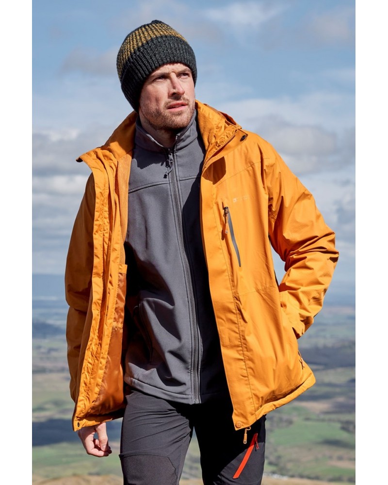 Bracken Extreme 3 in 1 Mens Waterproof Jacket Mustard $55.50 Jackets